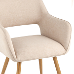 Стул в рогожке бежевого цвета NEASAN STOOL варинант исполнения - 6 | Loft Concept в Уфе