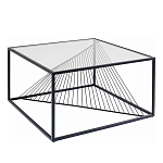 Журнальный стол черный с столешницей из прозрачного закаленного стекла Dynamics варинант исполнения - 1 | Loft Concept в Уфе