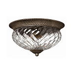 Потолочный светильник с чашеобразным плафоном из толстого волнообразного стекла и широким узорчатым основанием Hinkley варинант исполнения - 1 | Loft Concept в Уфе