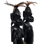 Комплект из 2-х деревянных статуэток Asmat Wooden Statuettes Black варинант исполнения - 3 | Loft Concept в Уфе