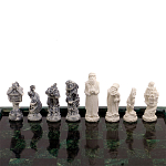 Шахматы Русские сказки с доской из натурального камня Змеевик Decorative Thematic Chess варинант исполнения - 4 | Loft Concept в Уфе