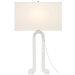 Настольная лампа на арочном корпусе с прямоугольным абажуром One Piece Support варинант исполнения - 2 | Loft Concept в Уфе