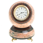 Часы настольные в виде шара из натурального камня Ball Stone Clock варинант исполнения - 1 | Loft Concept в Уфе
