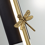 Бра с круглым плафоном из алебастра и бронзовой декоративной стрекозой 65 Alaris  варинант исполнения - 7 | Loft Concept в Уфе