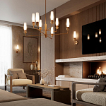 Бра с цилиндрическим матовым плафоном и шаром из камня на металлическом основании Orb Essence варинант исполнения - 8 | Loft Concept в Уфе