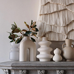 Светло-Бежевое Панно из нитей White Landscape Wall Hanging варинант исполнения - 2 | Loft Concept в Уфе