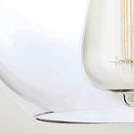 Подвесной светильник цвета никель с прозрачным стеклянным плафоном на цепи Feiss варинант исполнения - 10 | Loft Concept в Уфе