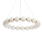 Люстра круглая с матовыми белыми шарами PEARLS Suspension варинант исполнения - 1 | Loft Concept в Уфе