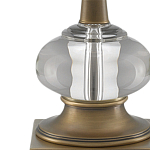 Настольная лампа с хрустальным шаром на корпусе и высоким тканевым абажуром Prism Rod варинант исполнения - 1 | Loft Concept в Уфе