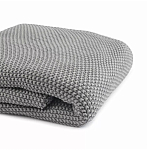 Плед из хлопка серого цвета Waffle Comfort варинант исполнения - 2 | Loft Concept в Уфе