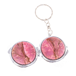 Зеркало брелок складное двухстороннее из натурального камня Родонит Stone Mirrors варинант исполнения - 6 | Loft Concept в Уфе