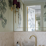 Обои ручная роспись Silk Tree Original colourway on White Metal gilded paper варинант исполнения - 3 | Loft Concept в Уфе