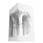 Встраиваемый в стену гипсовый светильник под покраску с колоннами и арками в античном стиле Antiquity Athena варинант исполнения - 6 | Loft Concept в Уфе