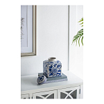 Ваза с крышкой в китайском стиле Oriental Blue & White Ornament Vases варинант исполнения - 3 | Loft Concept в Уфе