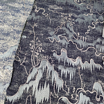 Мебельная ткань Вышивка темно-серый цвет 130 см T2-40 варинант исполнения - 1 | Loft Concept в Уфе