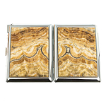 Портсигар с газовой зажигалкой из натурального камня Оникс Stone Cigarettes Cases варинант исполнения - 9 | Loft Concept в Уфе