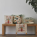 Подушка с цветочным принтом и кисточками Blooming Elegance Daisy варинант исполнения - 9 | Loft Concept в Уфе