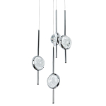 Люстра с 4-мя плафонами из хрустального шара Crystal Bubbles Chrome Hanging Lamp варинант исполнения - 2 | Loft Concept в Уфе