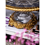 Чаша из прозрачного стекла с бронзовым ободком и фигурками бабочек Eden Garden варинант исполнения - 5 | Loft Concept в Уфе