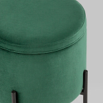 Зеленый пуф на черных ножках SANJAY варинант исполнения - 4 | Loft Concept в Уфе