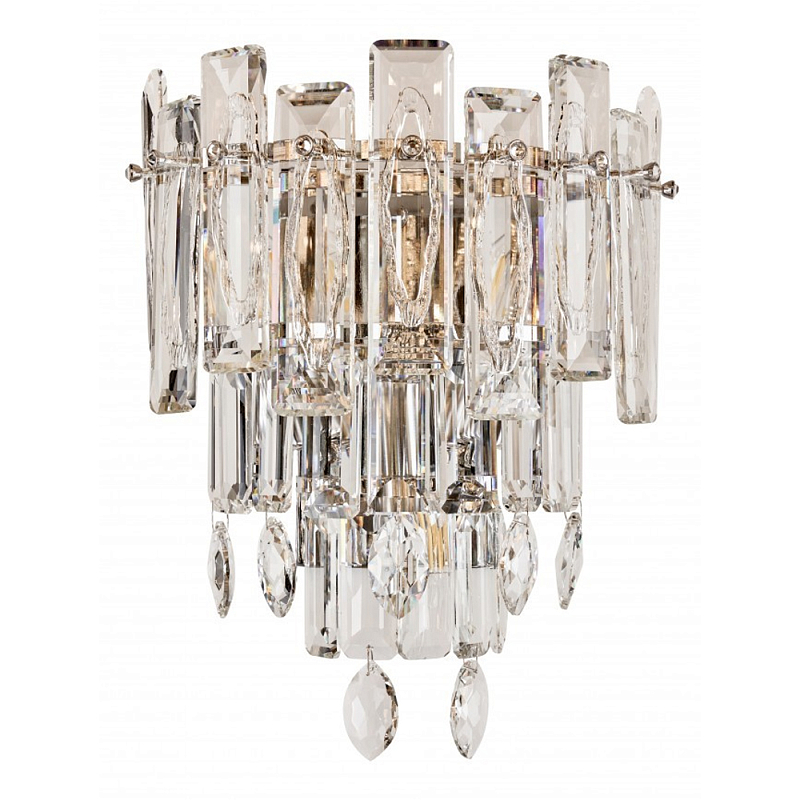 Бра с хрустальными подвесками Gorgeous Crystal Light Золотой Прозрачный Хром в Уфе | Loft Concept 