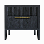 Прикроватная Тумбочка Primo с двумя ящиками Черный дуб варинант исполнения - 1 | Loft Concept в Уфе