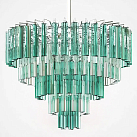 Дизайнерская люстра AQUA Blue Lagoon бирюзовое стекло несколько ярусов варинант исполнения - 1 | Loft Concept в Уфе