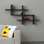 Полка фигурная подвесная цвета антрацит HALIC BOOKCASE ANTHRACITE варинант исполнения - 1 | Loft Concept в Уфе