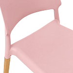 Пластиковый стул на ножках из массива бука Ferret Pink варинант исполнения - 4 | Loft Concept в Уфе