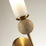 Бра с цилиндрическим матовым плафоном и шаром из камня на металлическом основании Orb Essence варинант исполнения - 10 | Loft Concept в Уфе