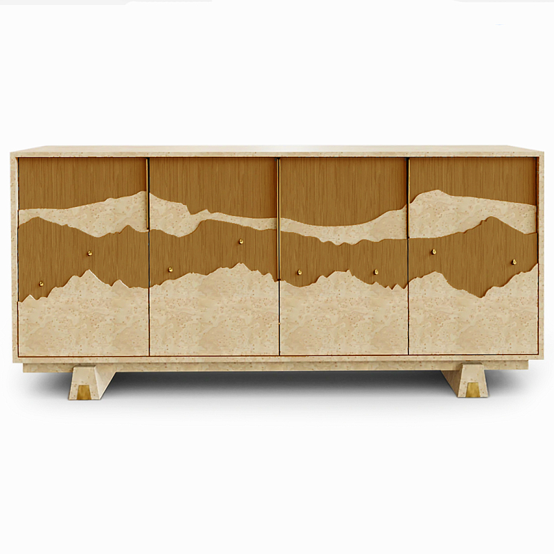 Буфет Okinawa Ginger Large Бежевый Горчичный Золотой в Уфе | Loft Concept 