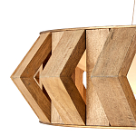 Люстра круглая из толстых деревянных реек Wooden Slats варинант исполнения - 2 | Loft Concept в Уфе