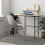 Стол письменный овальной формы с полкой LOUB WORKING TABLE BLACK OAK варинант исполнения - 3 | Loft Concept в Уфе