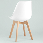 Стул с основой из пластика и мягким сиденьем Arvika White варинант исполнения - 4 | Loft Concept в Уфе