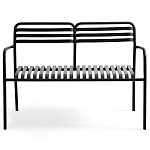 Скамья из алюминия Mack Metal Bench Black варинант исполнения - 2 | Loft Concept в Уфе