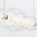 Подвесной светильник линейный с прозрачными стеклянными шарами разного диаметра Eurofase варинант исполнения - 8 | Loft Concept в Уфе