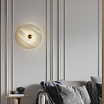 Бра в форме диска из натурального камня с декоративным центральным элеменом Cryptocrystalline Stone варинант исполнения - 4 | Loft Concept в Уфе