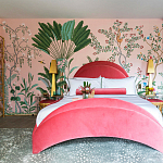 Обои ручная роспись Amazonia Florence Pink dyed silk варинант исполнения - 3 | Loft Concept в Уфе