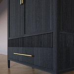 Шкаф платяной Primo с выдвижными ящиками шпон Светлый дуб варинант исполнения - 5 | Loft Concept в Уфе