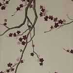 Обои ручная роспись Cherry Tree Special Colourway on Icefield dyed silk варинант исполнения - 1 | Loft Concept в Уфе