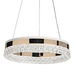 Люстра в виде кольца золотого цвета с прозрачными вставками Radiant Rail варинант исполнения - 1 | Loft Concept в Уфе