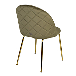 Стул велюровый хаки на золотистых металлических ножках Vendramin Chair варинант исполнения - 3 | Loft Concept в Уфе