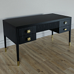 Письменный стол с 4-мя ящиками Elsa Dreams Black  варинант исполнения - 1 | Loft Concept в Уфе