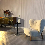 Дизайнерский журнальный стол с основанием в виде черных мраморных бусин Mybimus варинант исполнения - 2 | Loft Concept в Уфе