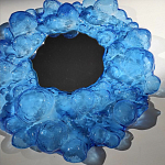 Дизайнерское Зеркало из синего стекла Blue Bubbles Mirror  варинант исполнения - 1 | Loft Concept в Уфе