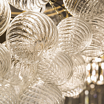 Люстра подвесная с рифлёными стеклянными шарами в форме воздушного облака Berries Chandelier варинант исполнения - 5 | Loft Concept в Уфе