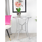 Столик приставной с круглой столешницей на серебристом основании Scenical Table варинант исполнения - 4 | Loft Concept в Уфе