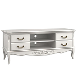 ТВ-тумба белая из массива бука с 4-мя ящиками и 2-мя полками White Provence варинант исполнения - 2 | Loft Concept в Уфе