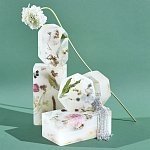 Шкатулка из эпоксидной смолы с цветами белая Epoxy Resin Rectangular Box White варинант исполнения - 4 | Loft Concept в Уфе