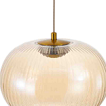 Подвесной светильник с янтарным рифленым стеклянным плафоном Ferm Living варинант исполнения - 4 | Loft Concept в Уфе